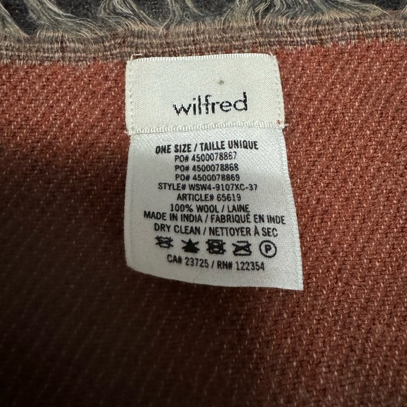 NEW Aritzia Wilfred Diamond Mosaic Reversible Wool Scarf in Peniche wBorder NWOT - Picture 12 of 12